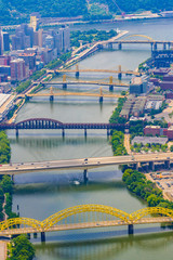 Pittsburgh, Pennsylvania Bridges - obrazy, fototapety, plakaty