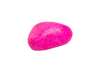 Pink stones on white background.