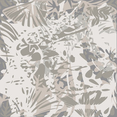 Fond Abstrait Arrière-plan Effets Feuillage Feuilles Texture Lignes Vecteur Nuances Gris