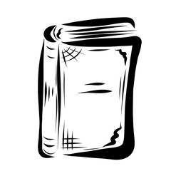 The old book, a sketch of black lines