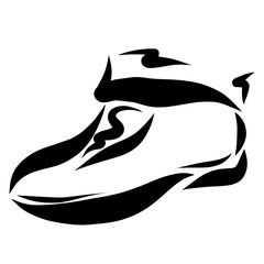 Obraz premium Male classic lace-up boot, painted in black lines