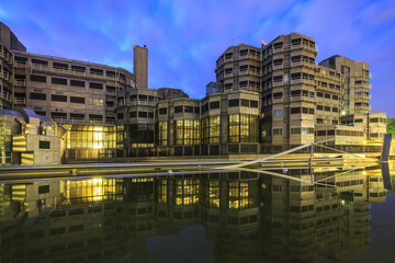 Fototapeta premium July 18 2018 - Zoetermeer, the Netherlands. General Intelligence and Security Service (Dutch: Algemene Inlichtingen- en Veiligheidsdienst (AIVD) futuristic office building