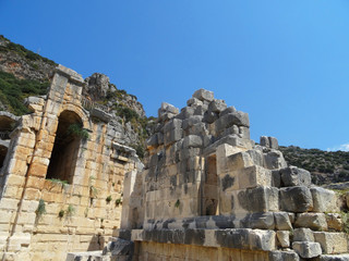 Fototapeta na wymiar Theater in ancient city Ephesus in Turkey