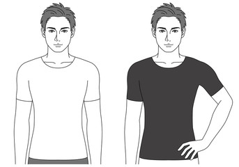 シャツを着た男性（2ポーズ）