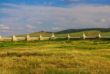 Erdene Zuu Monastery, Mongolia - the earliest surviving Buddhist monastery in Mongolia, the Erdene Zuu Monastery is located few chilometers away from the ruins of Karakorum