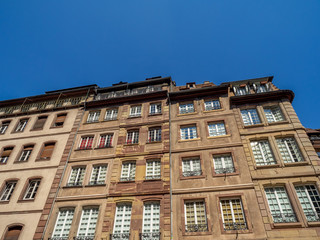 Fototapeta premium Traditional architecture in the old Cathedral Square in Strasbourg,France. 