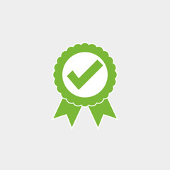 Approved certified icon. Certified seal icon