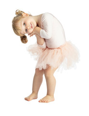 isolated female child with tutu