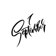 Obraz premium 1 september. Chalk textured modern simple lettering. Vector illustration.