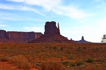 rock butte in Monument Valley in Utah USA