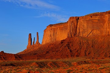 rock butte in Monument Valley in Utah USA