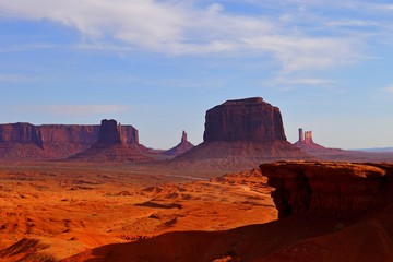 rock butte in Monument Valley in Utah USA