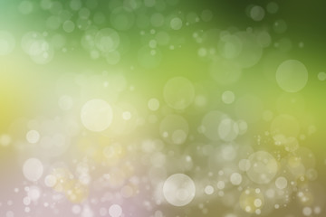 Abstract green light and yellow colorful summer bokeh background.