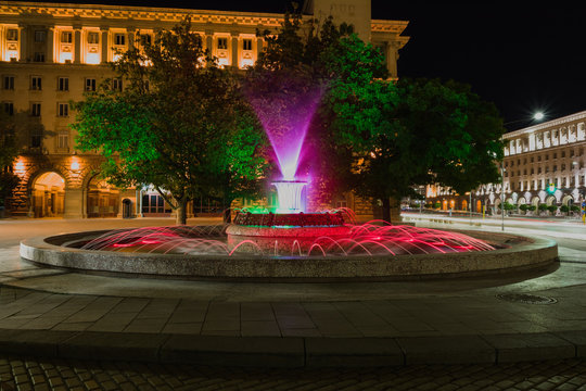Fountain in front of The Presidency building, Sofia, Bulgaria.