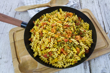 pâtes aux crevettes