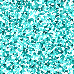 Glitter seamless texture. Adorable emerald particles. Endless pattern made of sparkling triangles. G
