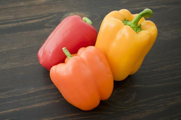 Red, Orange, and Yellow Bell Peppers