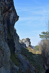 Teufelsmauer und blauer See im Harz
