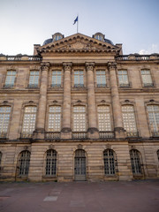 Rohan Palace in Strasbourg, France. It contains the city museums - Archaeological Museum, Museum of Decorative Arts and Museum of Fine Arts. Taken during in summer evening.