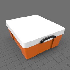 Small plastic storage box