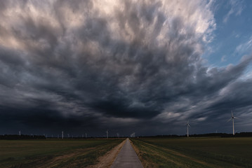 Dutch fields in the storm