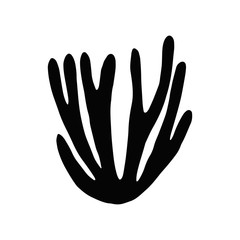 Obraz premium seaweed kelp. isolated silhouette. object