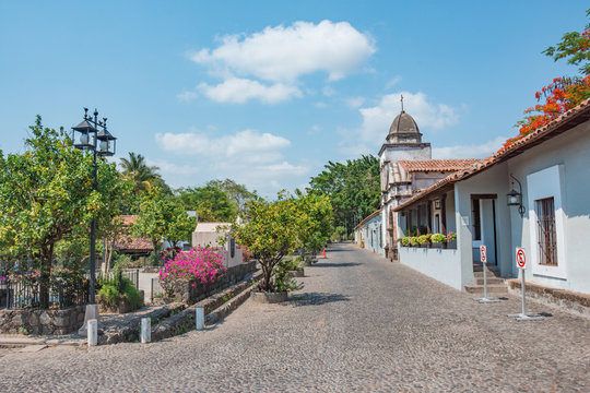 Beautiful white town of Comala in Colima, Mexico