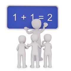 teaching the pupils in primary school