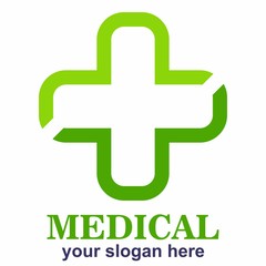 logo doctor cross health healthy emergency green