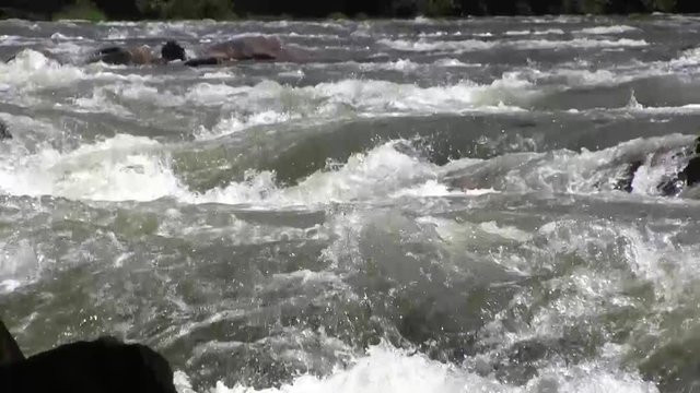 rushing water of Ocoee River in East Tennessee