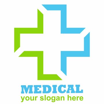 logo cross medical pharmacy aid isolated medicine doctor 
