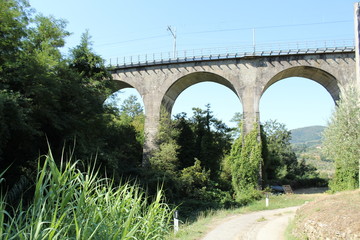 Fototapeta na wymiar ferrovia porrettana ponte grazzini