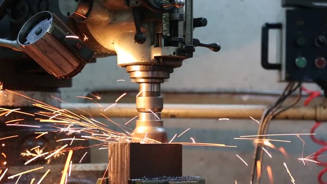 Drill Lathe Machinery in Metal Factory 