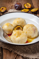 Sweet plum dumplings.