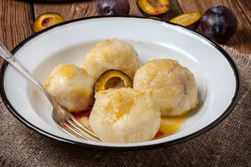 Sweet plum dumplings.