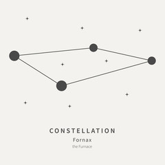 The Constellation Of Fornax. The Furnace - linear icon. Vector illustration of the concept of astronomy.