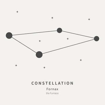 The Constellation Of Fornax. The Furnace - linear icon. Vector illustration of the concept of astronomy.