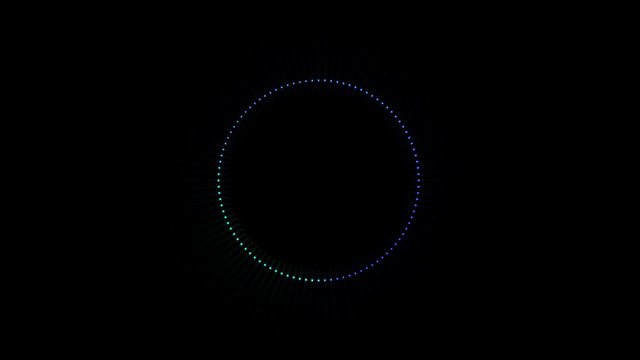 4K Simple multi color circle equalizer on white background. Motion graphic and animation background.