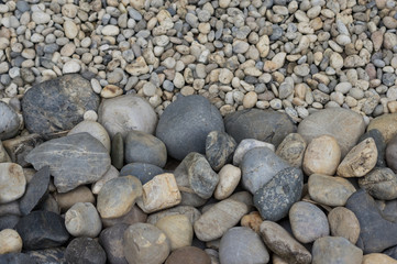 Fototapeta na wymiar Many size of gravel rock,background.
