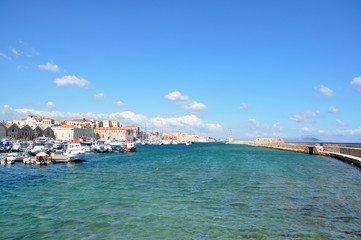 Fototapeta premium Chania Harbour 