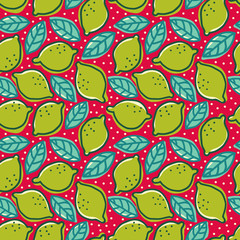 pattern with lime and pepper mint
