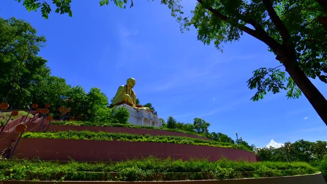 The memorial of Khruba Sriwichai with blue sky, Thailand.