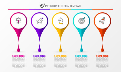Infographic design template. Creative concept with 5 steps