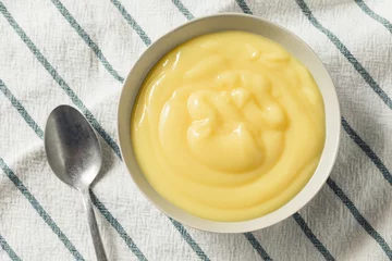 Fotobehang Homemade Vanilla Custard Pudding © Brent Hofacker