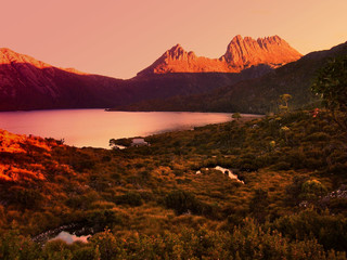 The end of the day at Dove Lake, Cradle Mountain Nationall Park.