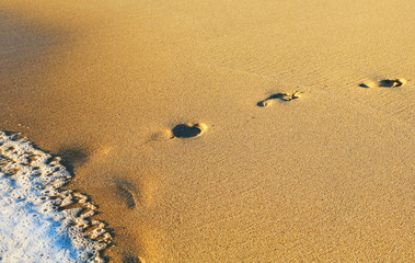 Human traces on the beach, Hawaii