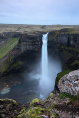 Wasserfall Háifoss in Hekla, ISLAND