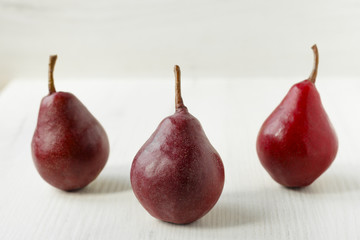 red ripe pears from the garden