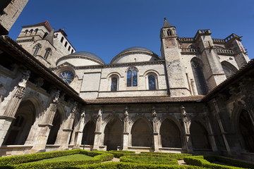 Fototapeta na wymiar Cathedral of Cahors, Lot department, Occitanie, France