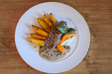 The main meal  – pork steak